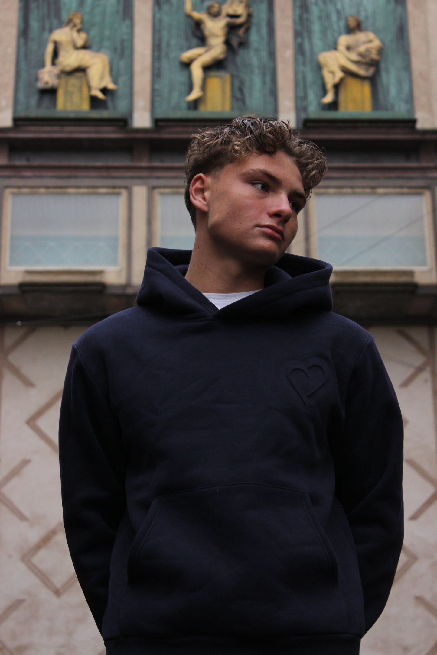 Joggingsæt (Hoodie & Bukser) Mørkeblå