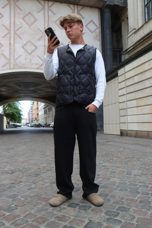 Thick Baggy Jeans - Sort