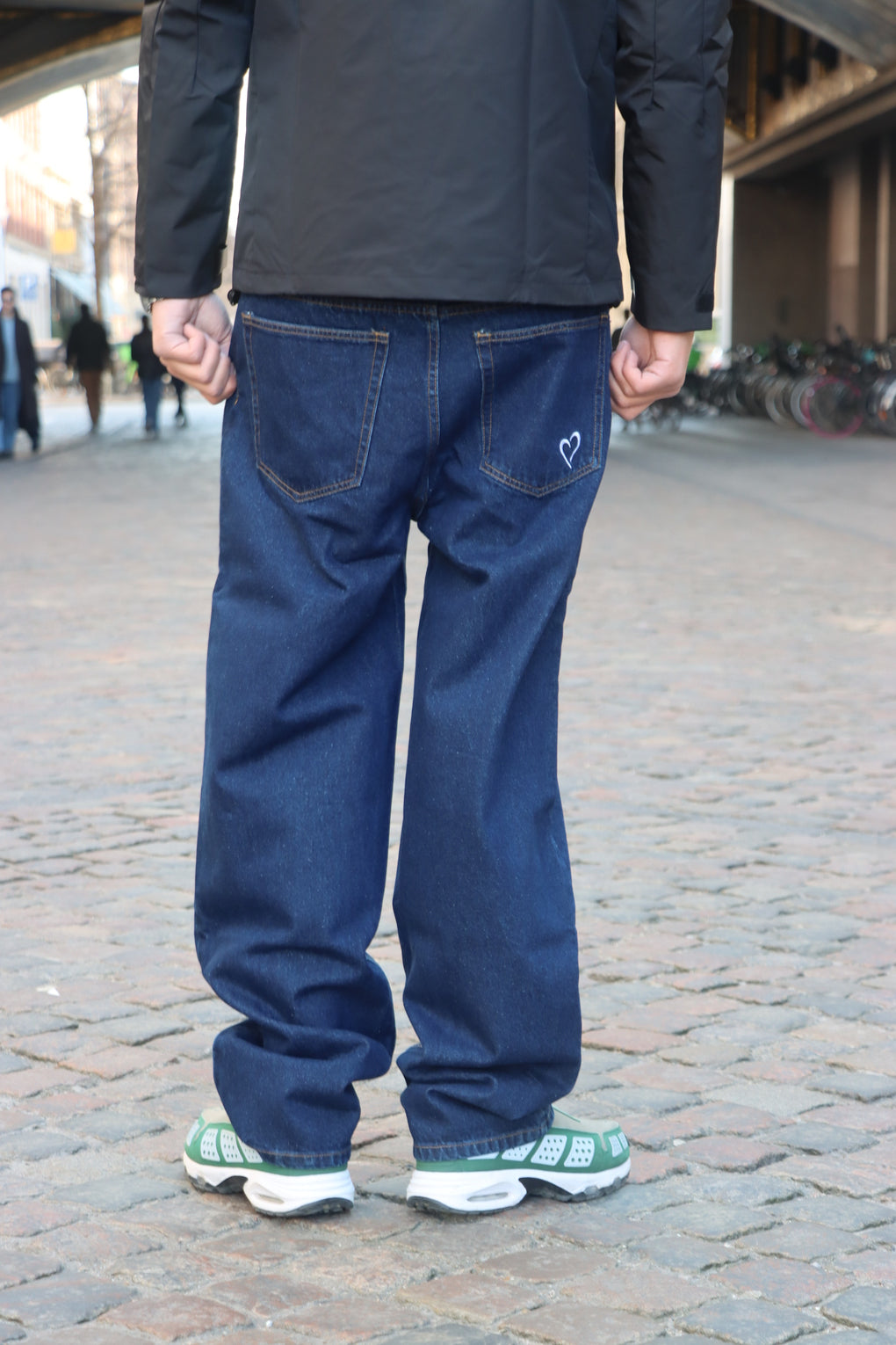Baggy Denim Jeans - Mørkeblå