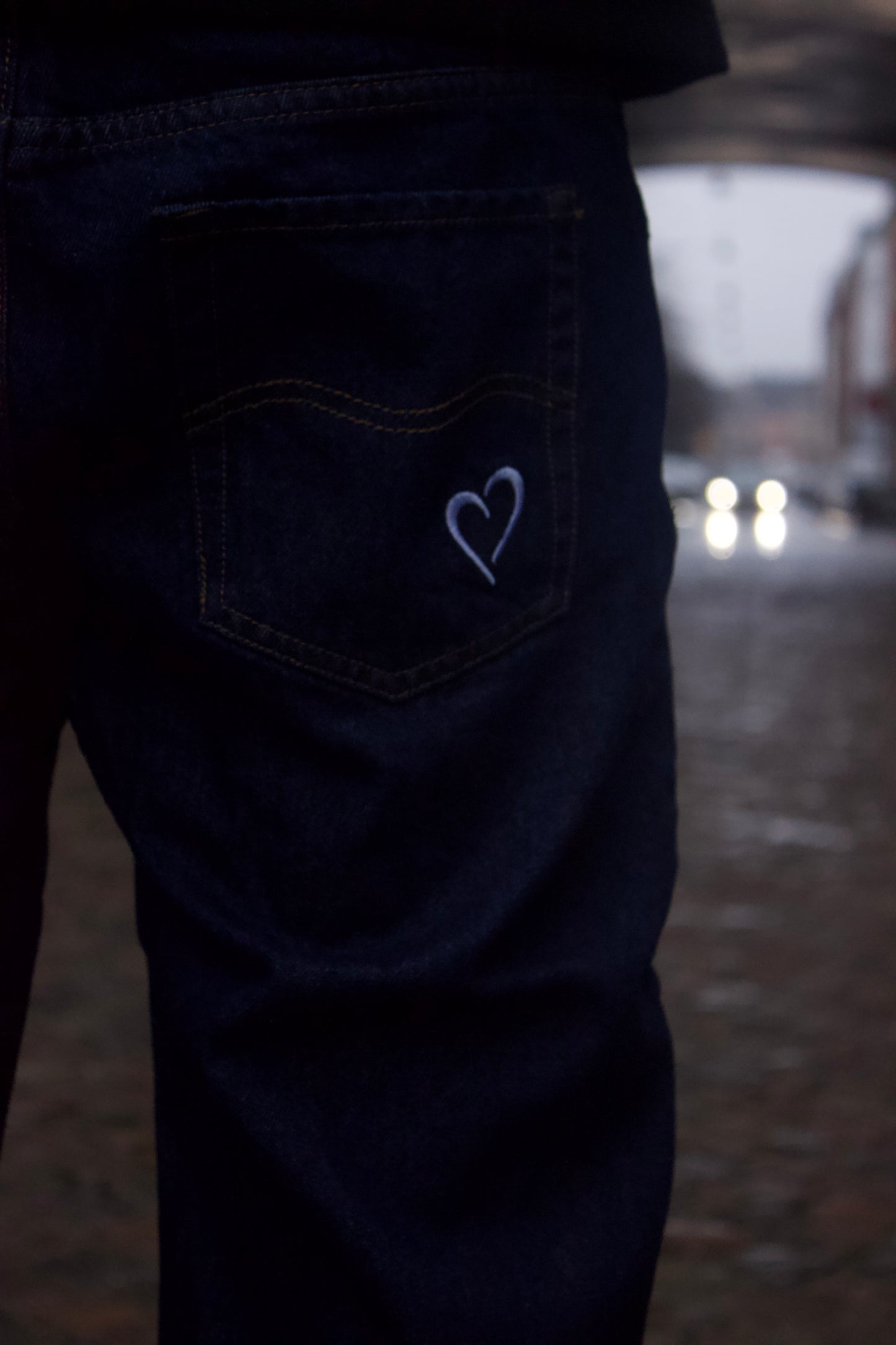 Denim Jeans Mørkeblå