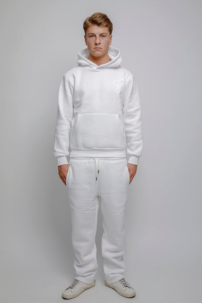 Joggingsæt (Bukser & Hoodie) Hvid