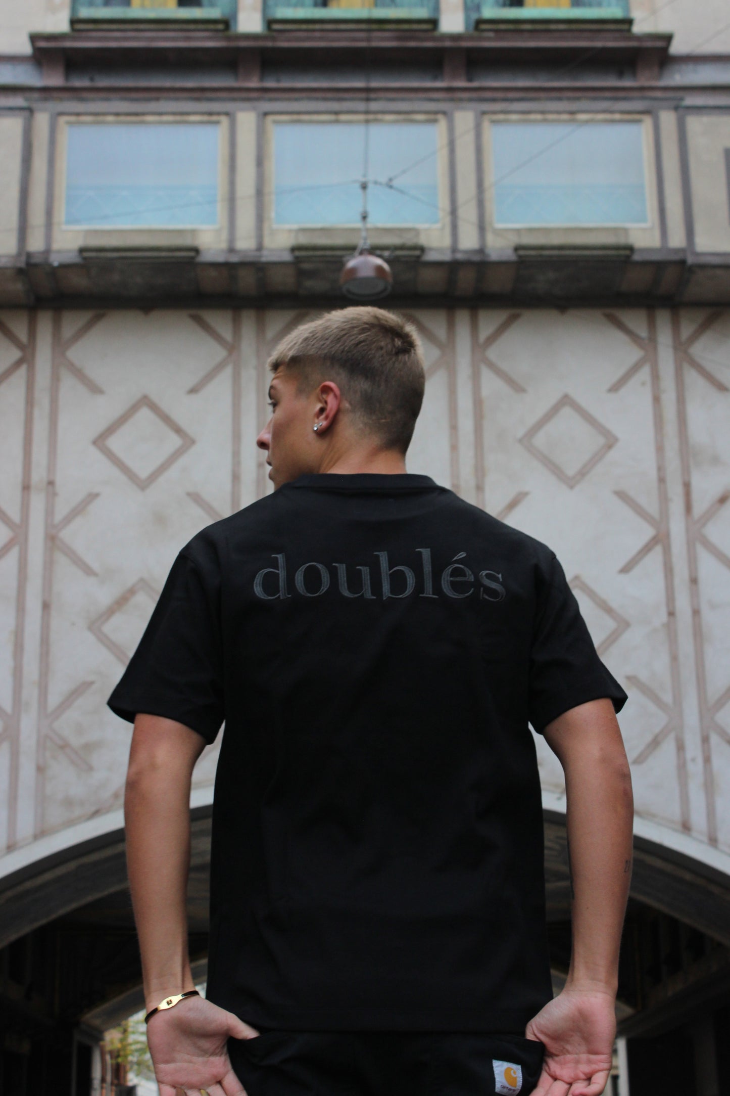 Heavyweight T-Shirt with Back Logo - Black