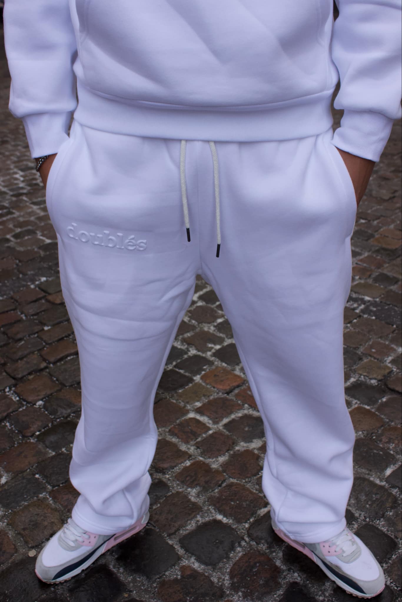 Joggingsæt (Bukser & Hoodie) Hvid