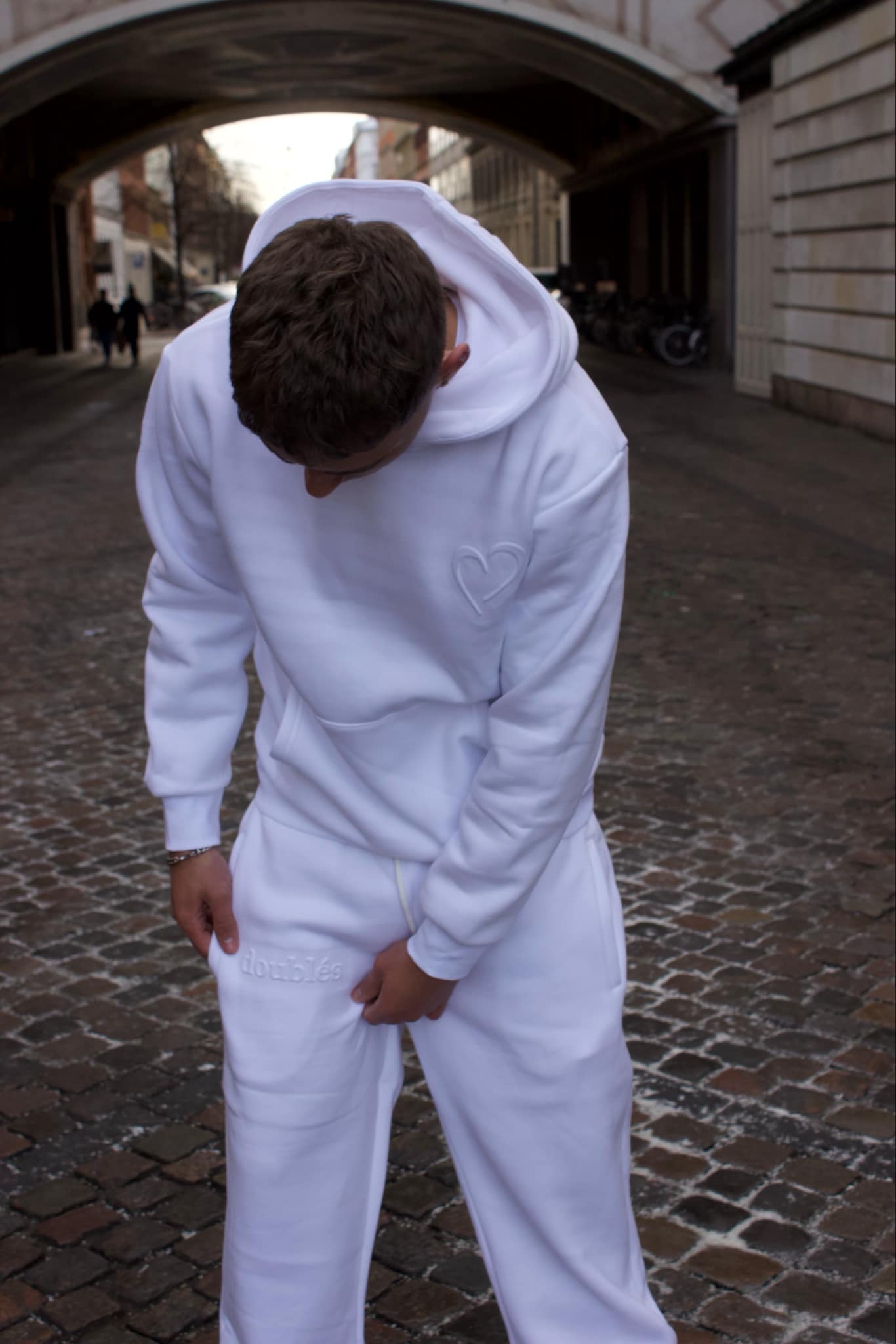 Joggingsæt (Bukser & Hoodie) Hvid
