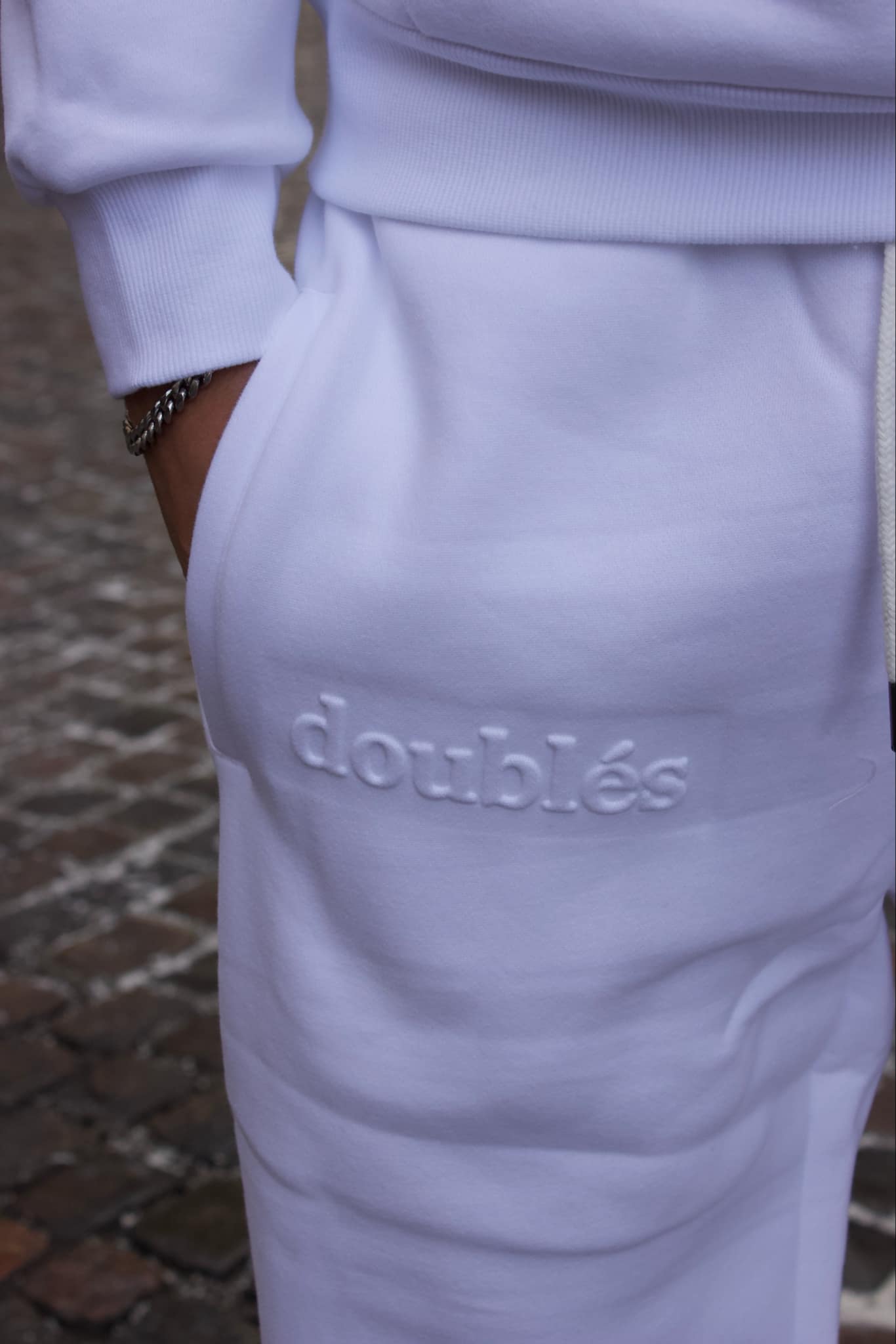 Joggingsæt (Bukser & Hoodie) Hvid