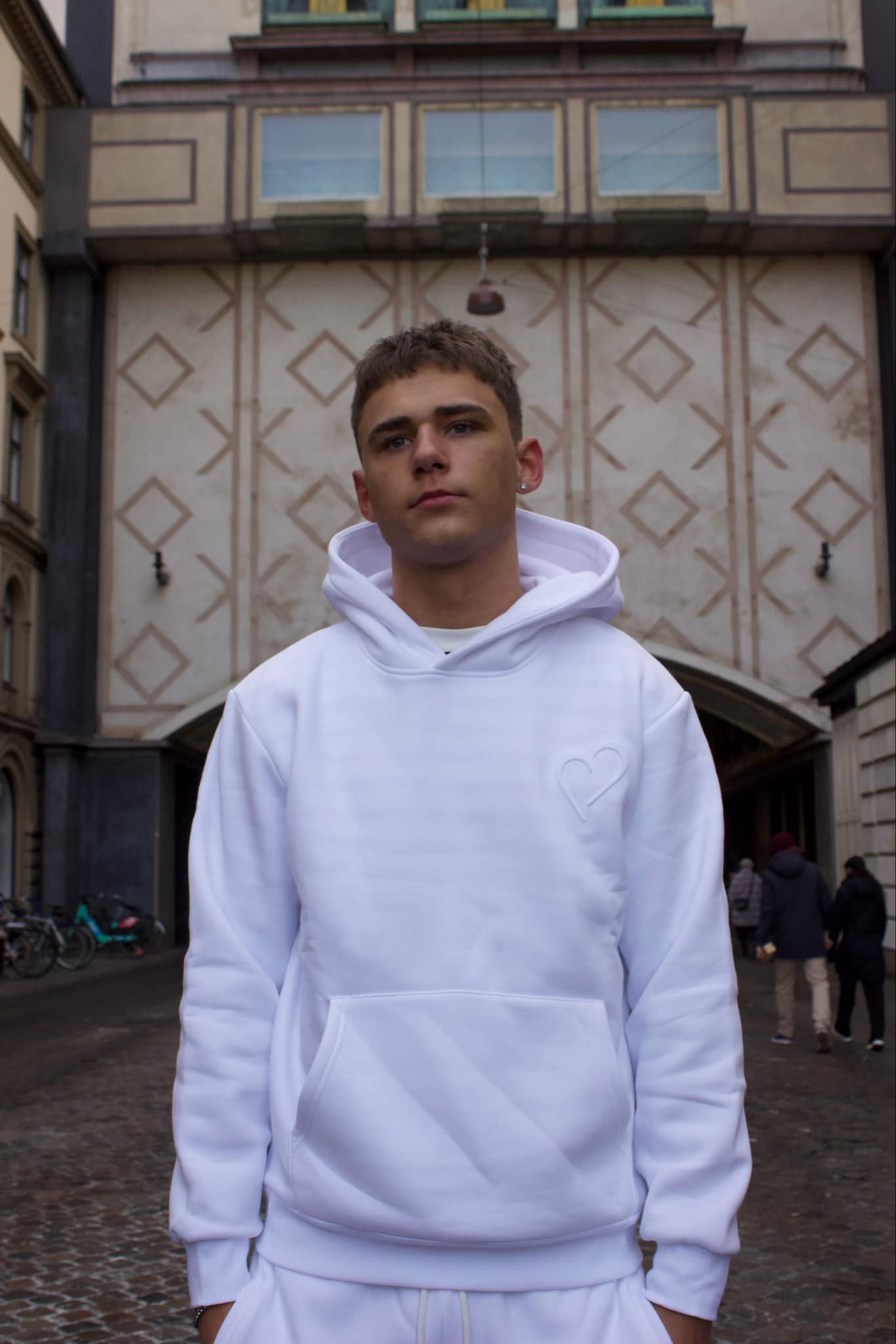 Joggingsæt (Bukser & Hoodie) Hvid