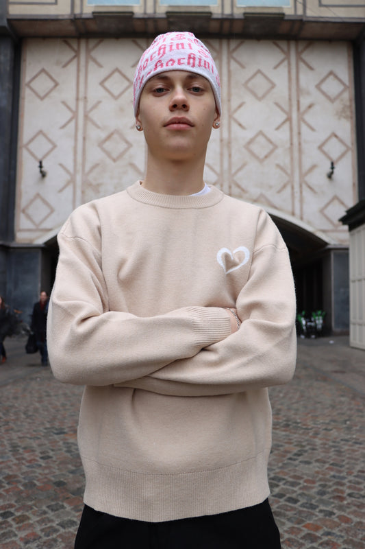 Soft Knit Striktrøje - Beige