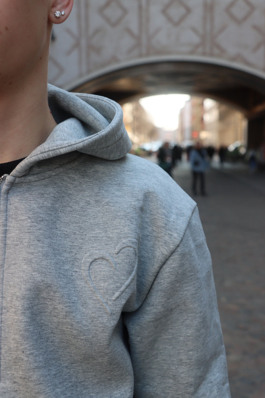 Cloud Zip Hoodie - Lysegrå