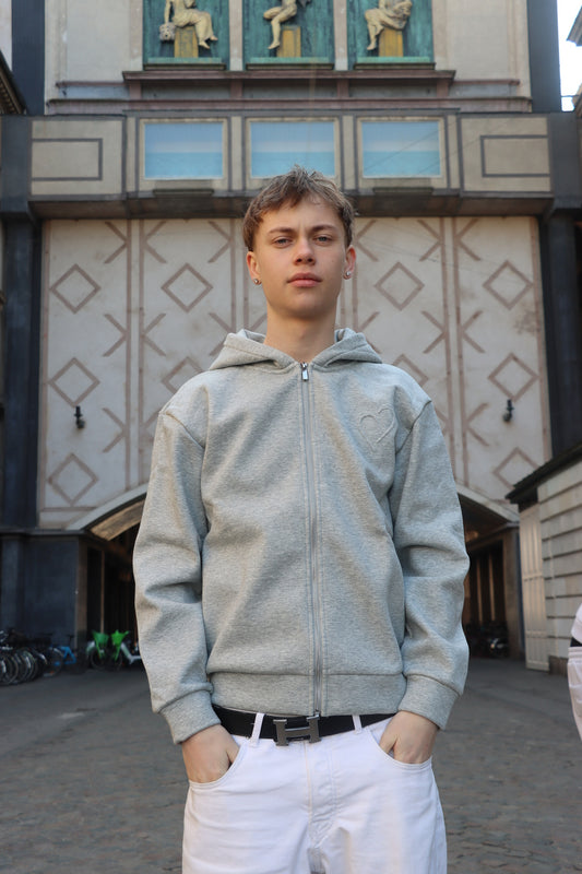 Cloud Zip Hoodie - Lysegrå