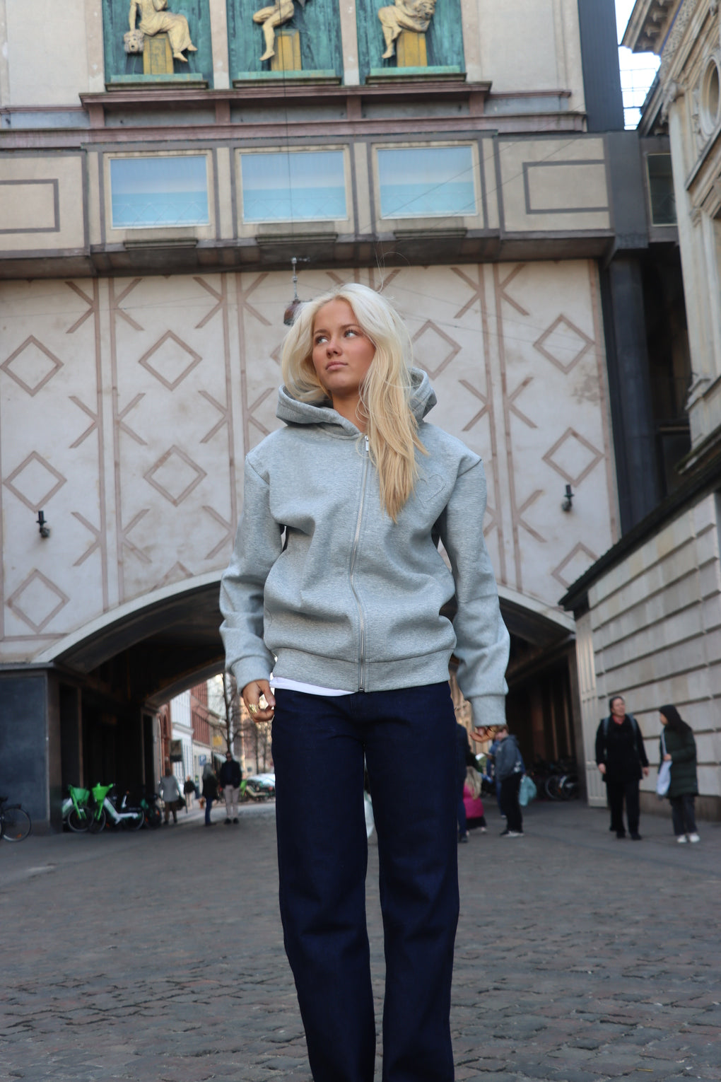 Cloud Zip Hoodie - Lysegrå