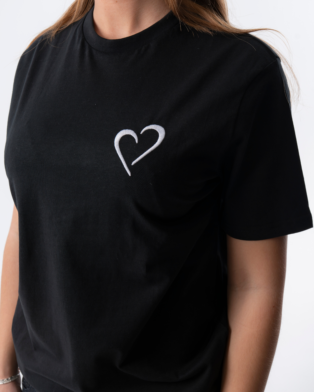 Heavyweight T Shirt til Piger Sort