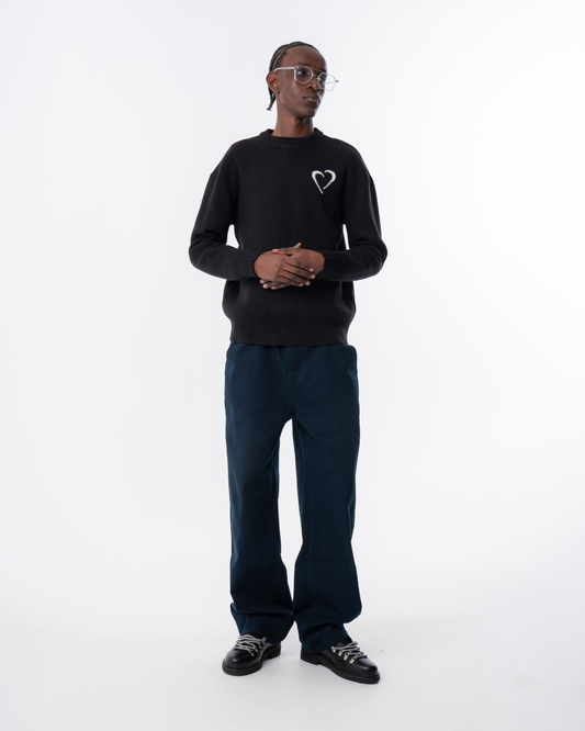Soft Knit Striktrøje Sort