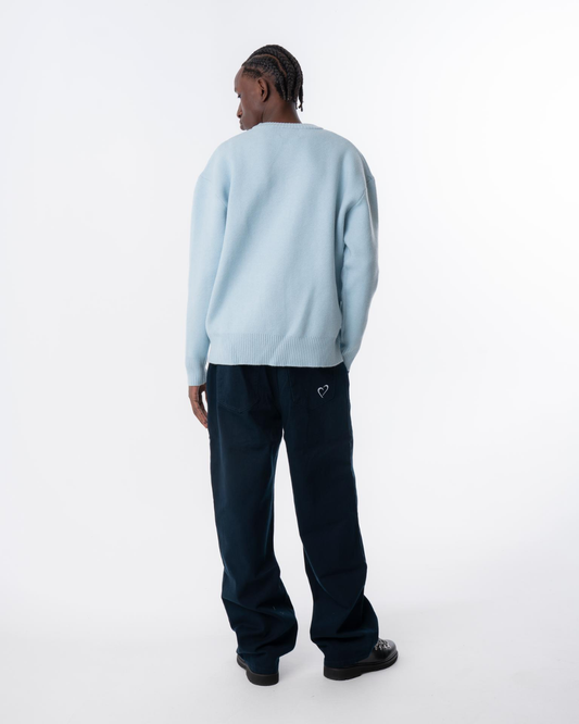 Mørkeblå Loro Jeans Hvidt Hjerte Logo