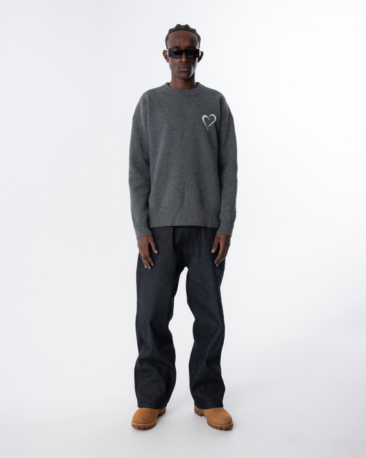 Soft Knit Striktrøje Grå