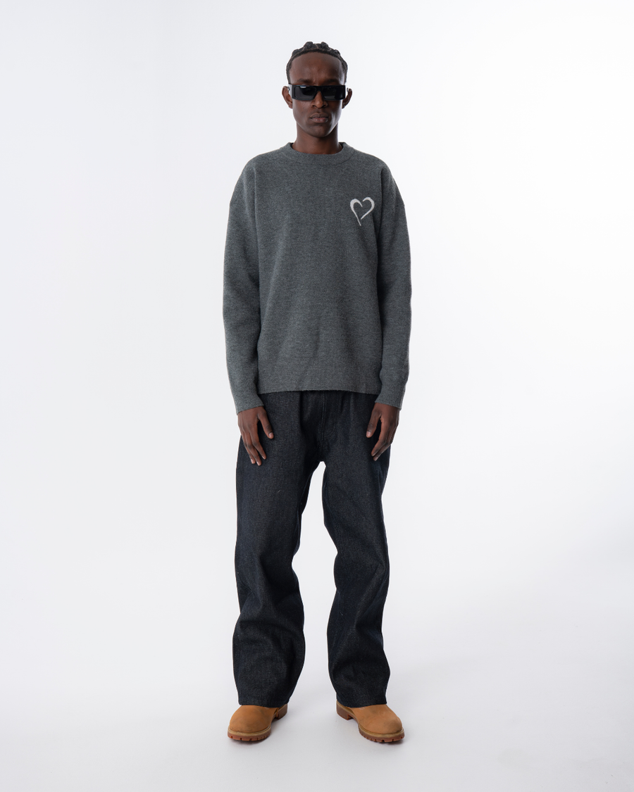 Soft Knit Striktrøje Grå