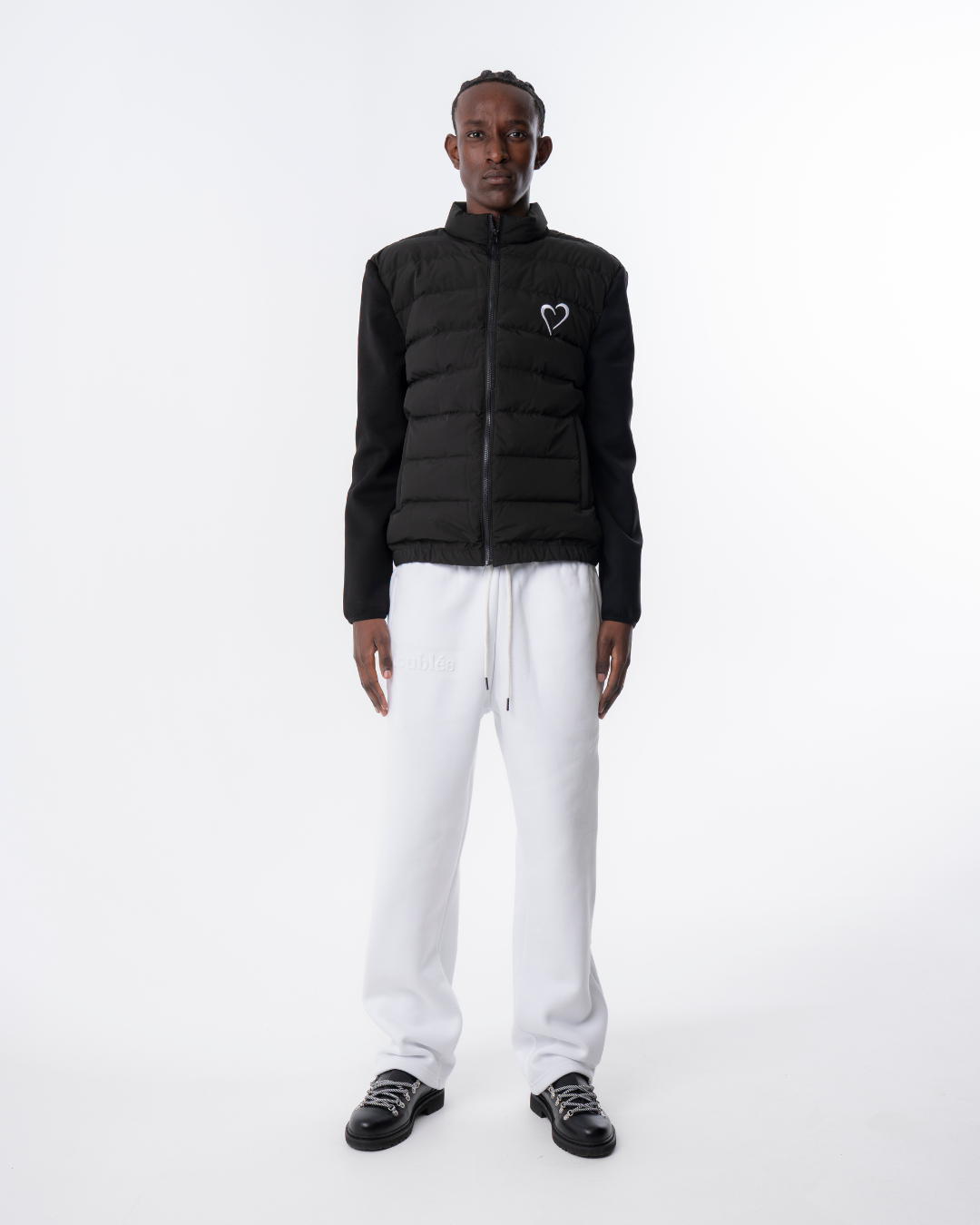 Embossed Joggingbukser Hvid