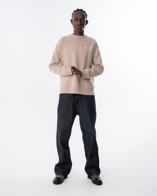 Merino Wool Sweater - Beige