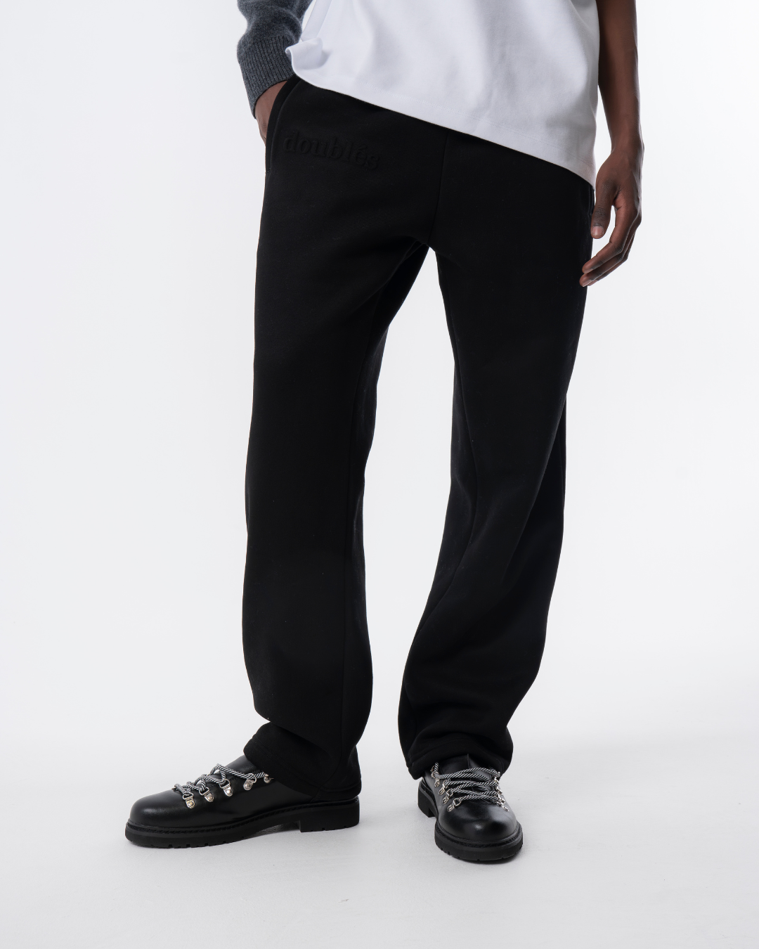 Embossed Jogging Pants - Black
