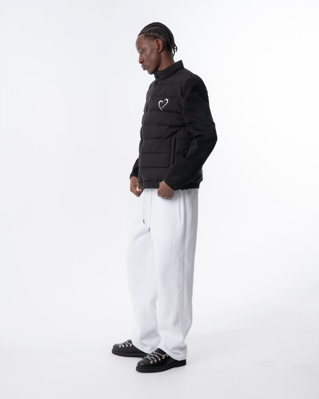 Embossed Joggingbukser Hvid