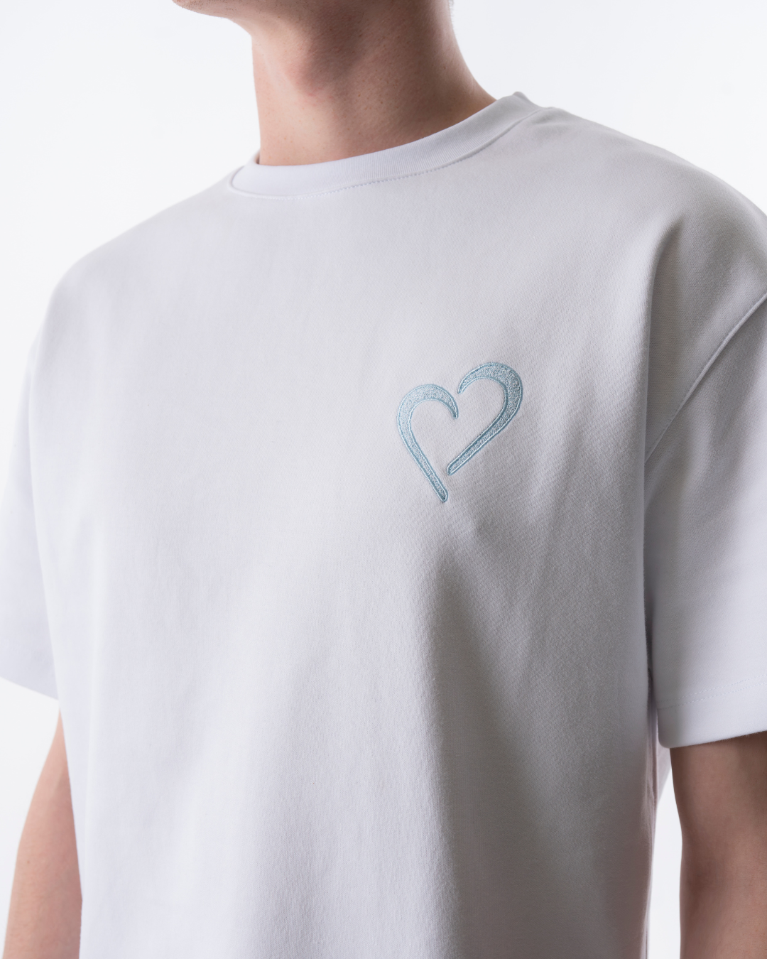 Signatur T-Shirt med hvidt blue - Hvid