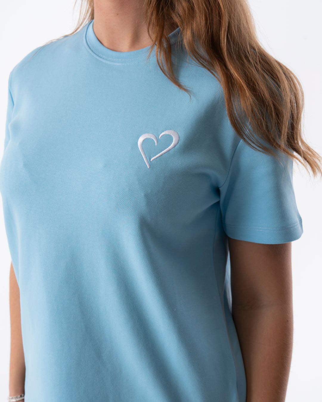 Heavyweight T Shirt til Kvinder - Lyseblå