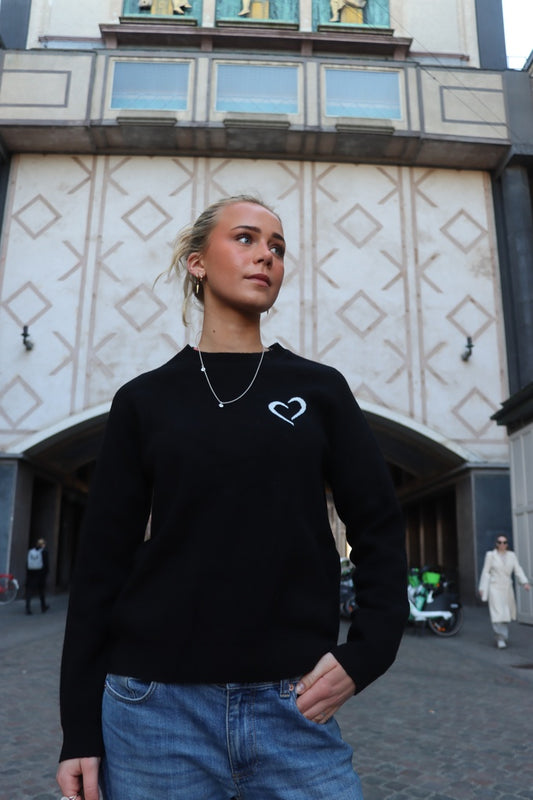 Soft Knit Striktrøje til Kvinder - Sort