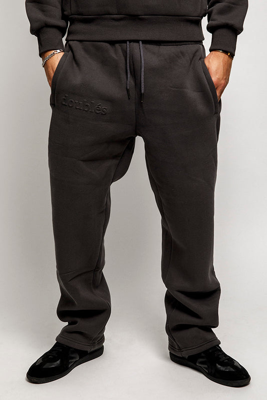 Embossed Jogging Pants - Black