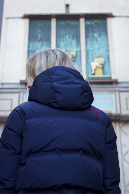 Girls Pufferjacket with Red Logo