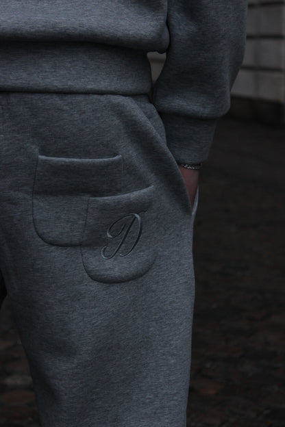 Light Grey Cloud Jogging Pants with Embroidery