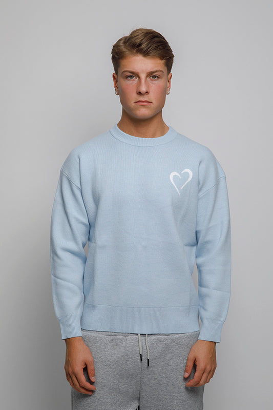 Soft Knit Sweater - Light Blue